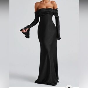 Baby boo off the shoulder maxi